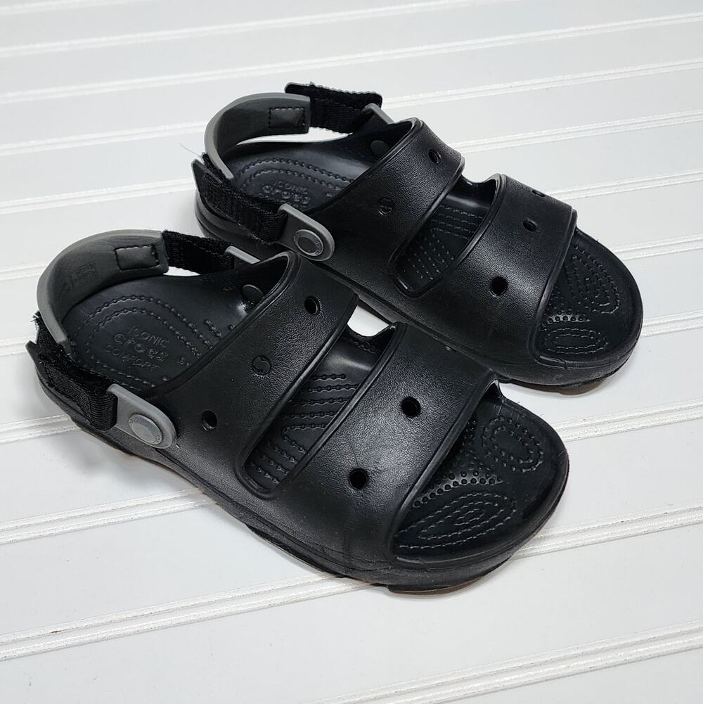 Crocs Kids Classic All-Terrain Black Sandals Size 3 Big Kids